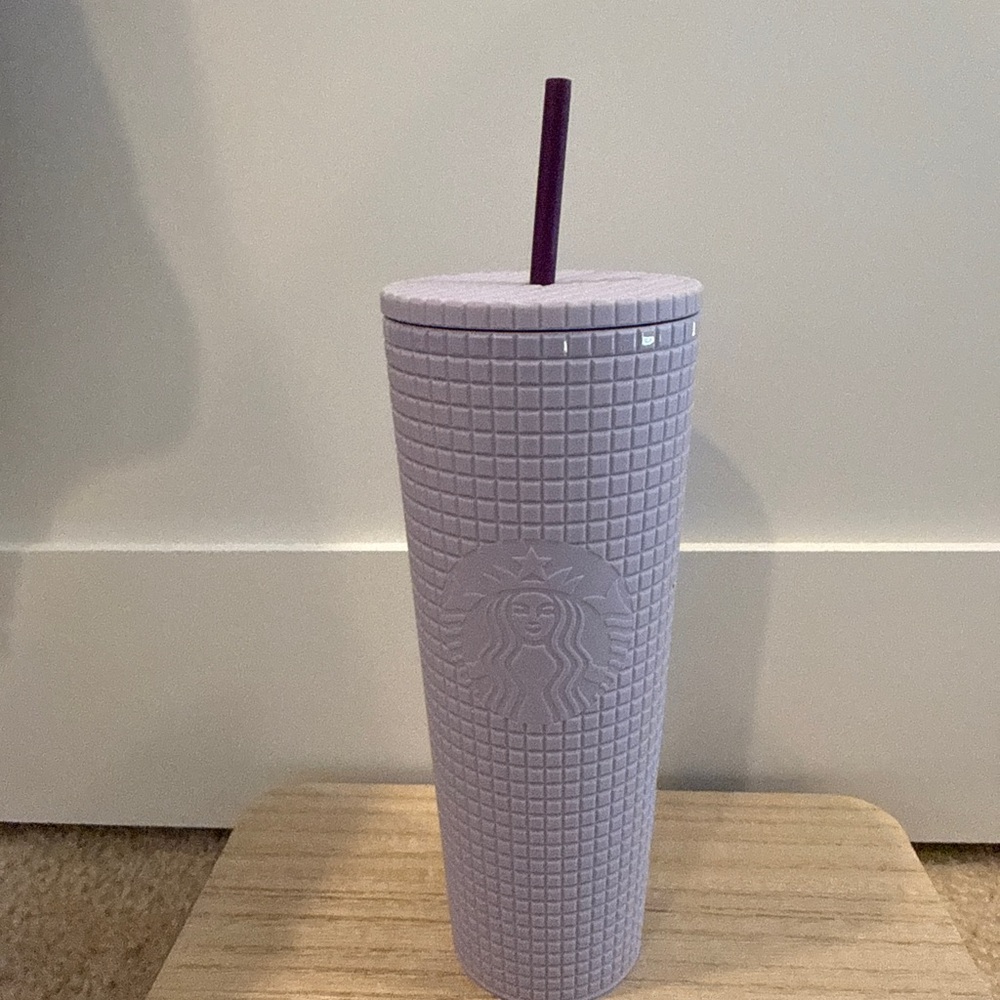 Starbucks Lavender Textured Tumbler with Straw
